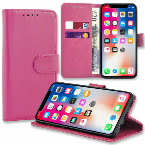 Luxury Leather Flip Wallet  pink Cover for Apple iPhone  11
