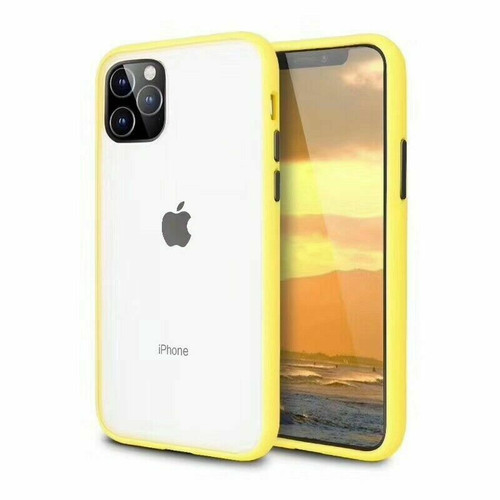 Liquid Silicon yellow button Glass Screen Protector For  Apple iPhone  11 Pro