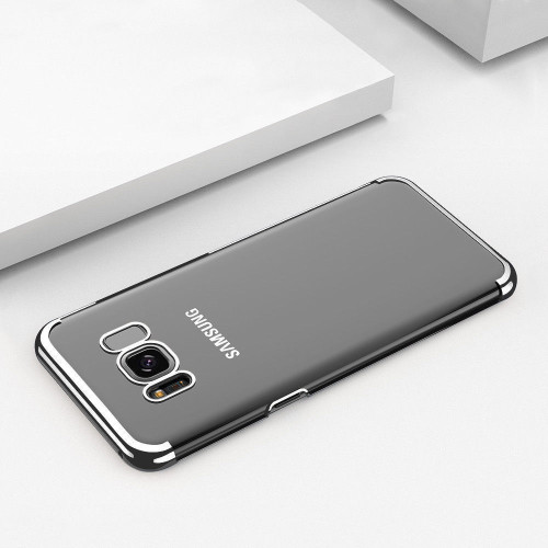 Samsung Galaxy J3 2017 Silver  clear Shockproof Gel Bumper Silicone Soft Cover