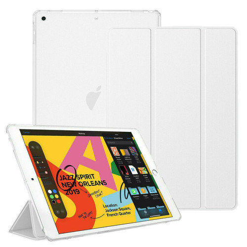 iPad 10.2 inch Smart Case For 2019/20 Apple 7th/8th Gen Slim Leather Stand White Cover iPad 10.2 inch Smart Case For 2019/20 Apple 7th/8th Gen Slim Leather Stand White Cover