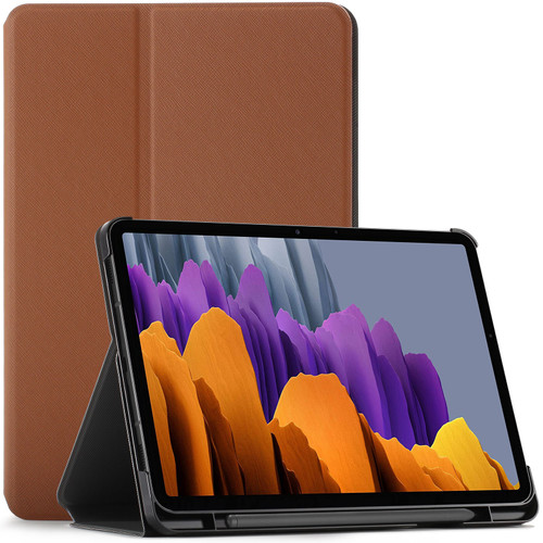 Samsung Galaxy Tab S7 2020 T870 Case Cover  brown  Stand Smart Auto Sleep Wake