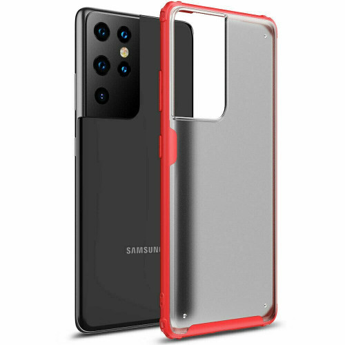For Samsung S21 plus 5G red  Premium Slim Tough Hard Back Case Cover