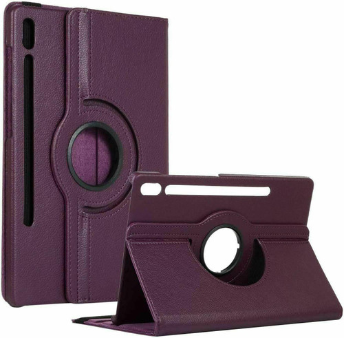 Samsung Galaxy Tab S7 Plus 12.4 T970/T975 Leather 360 Rotating Stand purple Case Cover
