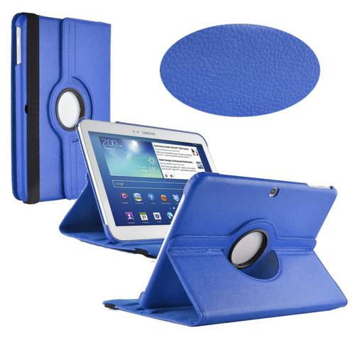 Blue PU Leather 360 Rotating Case for Samsung Galaxy Tab 3 10.1 (P5200/P5210)
