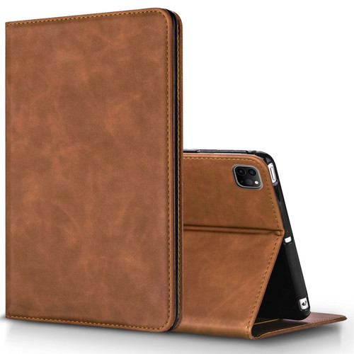 For Apple iPad Pro 11 2020 2021 brown  Case Slim Leather Suede Luxury Stand Cover