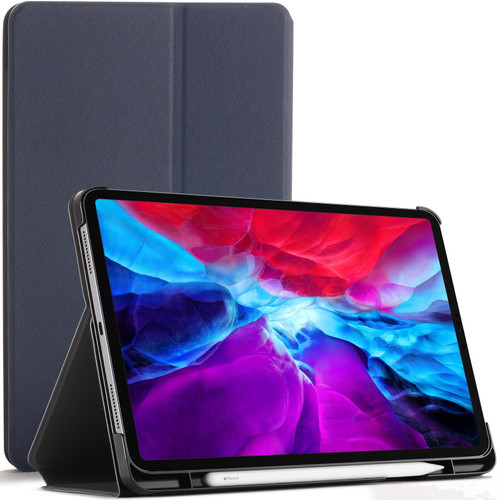 Navy blue Apple iPad Pro 12.9 2020 Protective Stand  Smart Auto Sleep Wake Case Cover