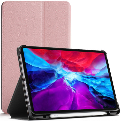 Rose gold Apple iPad Pro 12.9 2020 Protective Stand  Smart Auto Sleep Wake Case Cover