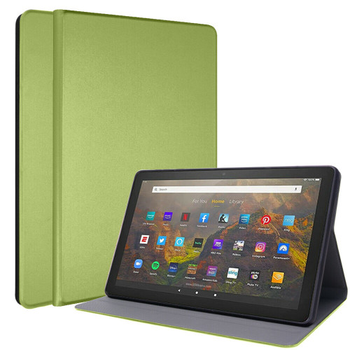 for Amazon Fire HD 10 10Plus 2021 11th Luxe Slim Leather Smart Stand Case olive Cover