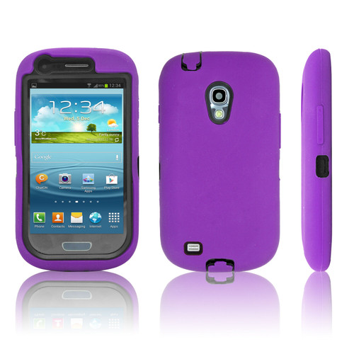 Survivor Military Defender Builder Proof Case Cover for Samsung Galaxy S4 i9500 purple