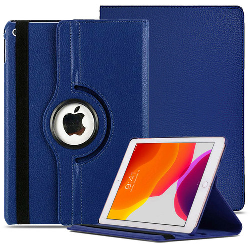 Navy  For Apple iPad 9th Generation 10.2 2021 360 Rotating Smart Leather Case Cover