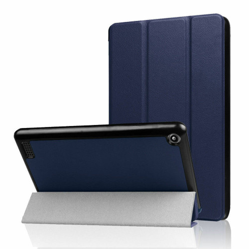 For Amazon Fire HD 10 Plus (2021) navy Leather Flip Stand tri Slim Book Smart Cover