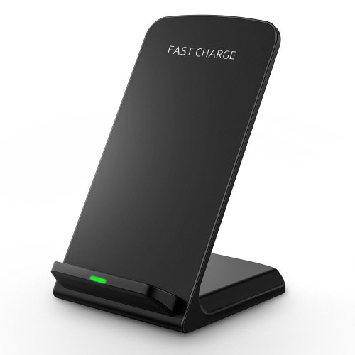 Fast Qi Wireless Charger Charging Pad Stand Dock For Samsung Or Android-Black