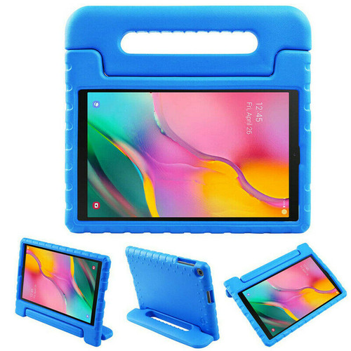 Samsung Galaxy Tab S 10.5 (T800/T801/T805) blue Shockproof EVA Foam Stand Case Grip Handle Cover