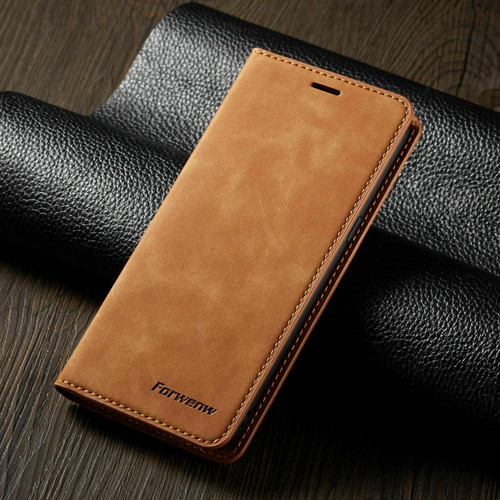 For Google Pixel 6 brown Leather Wallet Card Flip Magnetic Phone Case Cover