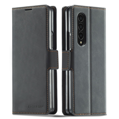 For Samsung Galaxy Z Fold 3 5G Case Luxury Leather black Magnetic Wallet Stand Cover