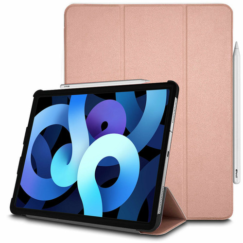 For Apple iPad Air (2022)  rose gold Slim Leather Stand CASE Cover