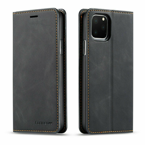 Apple iPhone  14 Plus  Black  Luxury  Magnetic Flip Wallet Cover