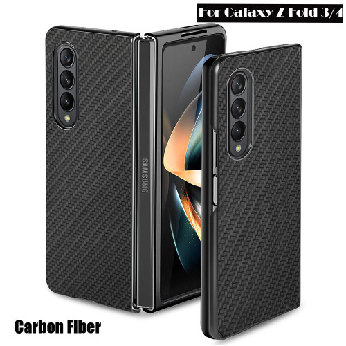 Shockproof Carbon Fiber Slim Case for Samsung Galaxy Z Fold 4 Hard Cover