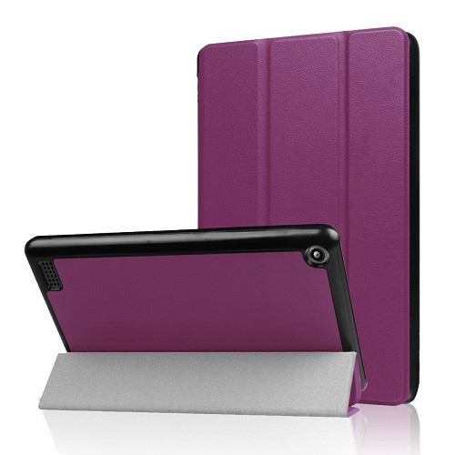 Amazon Kindle Fire HD10 9th Gen Purple Magnetic Slim Leather Smart Case