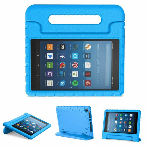 Kindle fire HD 7 (2019)  Blue Kids Builder Shockproof Eva Foam Stand Case