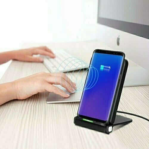 Qi Wireless Fast Charging Dock Stand for Samsung galaxy S24 S24 ultra, S24 plus