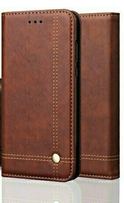 Vintage Real Leather  brown Wallet Flip Case For Samsung Galaxy s8