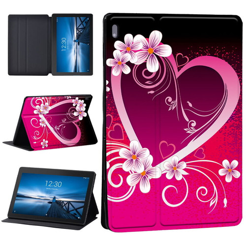 Samsung Galaxy Tab A9 8.7 X110  love heart PU Leather Tablet Stand Cover Case