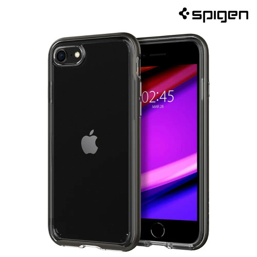 For iPhone SE (2020/2022), Spigen Neo Hybrid Crystal Cover - Gunmetal