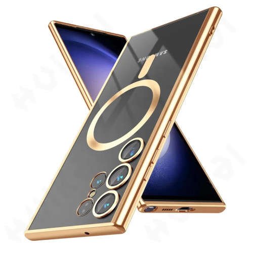 Gold Full Lens Cover Magnetic Phone Case for Samsung S26 For Samsung galaxy S26