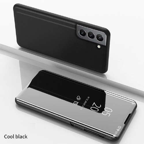 Black Smart View Mirror Flip Stand Case For Apple iPhone 17