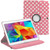 Pink & White Polka Dot PU Leather 360 Rotating Case for Samsung Galaxy Tab 4 Nook 10.1 (T530)