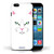 Protective Hard Back Case for Apple iPhone 6/6S / Animal Faces Collection / White Cat