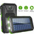 Samsung and Iphone Green 50000mAh Solar Power Bank LED 2USB Battery Charger