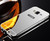 Samsung Galaxy J3 Aluminium Metal Bumper Mirror Hard Back Case Cover - Silver