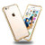 Transparent Clear Gold Hard Back Case for Apple Iphone 8 Plus