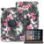 Apple ipad 2/3/4  Pink Flower on Grey  Magnetic Smart Leather Case