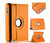 Orange PU Leather 360 Rotating Case for iPad Air / iPad 5