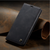 Apple iPhone  12  Pro Max Black   Luxury Caseme Leather Flip Wallet Stand Cover