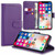 Luxury Leather Flip Wallet  purple Cover for Apple iPhone  11
