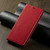 For Samsung S21 ultra  red Leather Wallet Flip Case Card Stand Shockproof Cover
