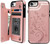 iPhone phone 12 pro max rose gold Floral Leather Flip Wallet Card Holder Case