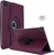 Apple iPad Pro 12.9 2021 purple 360 Rotating Stand Case Folding Leather Case