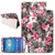 Pink flower dark grey PU Leather  Case for Samsung Galaxy Tab 3 8.0 T310 T311 315