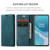 For OnePlus 7 Pro blue Leather Magnetic Shockproof Cover