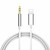 Silver 3.5mm Jack AUX Adapter Cable Cord iPhone to Car Audio For iPhone 7 8 X XS 11 12 13