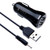 Dual Port USB in Car Charger for Nokia 12V 2.4A Adaptor + Small Pin USB Cable