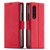 For Samsung Galaxy Z Fold 3 5G Case Luxury Leather red Magnetic Wallet Stand Cover