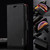 Carbon Fiber Flip Leather Wallet Case Cover For iPhone 14 pro