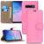 Samsung Galaxy S6 Edge Plus baby pink Flip Book Leather TPU Holder Wallet Case