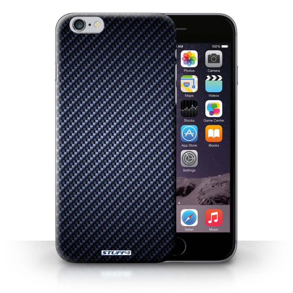 Protective Hard Back Case for iPhone 6+/Plus 5.5' / Carbon Fibre Effect/Pattern Collection / Blue
